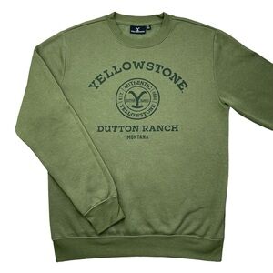Yellowstone TV Show Dutton Ranch Montana Cowboy Western Crewneck Sweatshirt sz S